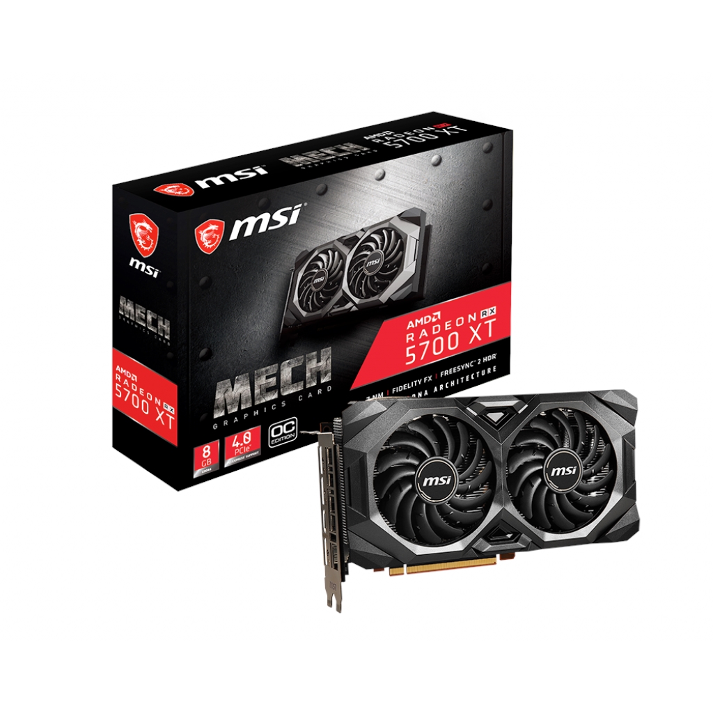 MSI 8GB Radeon RX 5700 XT MECH OC GDDR6 256bit HDMI DP PCIe 16X v4.0