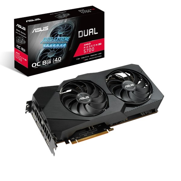 ASUS RX5700 8GB DUAL RX5700-O8G-EVO GDDR6 256bit HDMI DP PCIe 16X v4.0