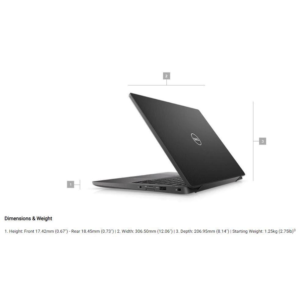 DELL LATITUDE 7300 CORE i5 8265U-8GB-256GB SSD-13.3" UBUNTU 1920X1080 N028L730013EMEA_U