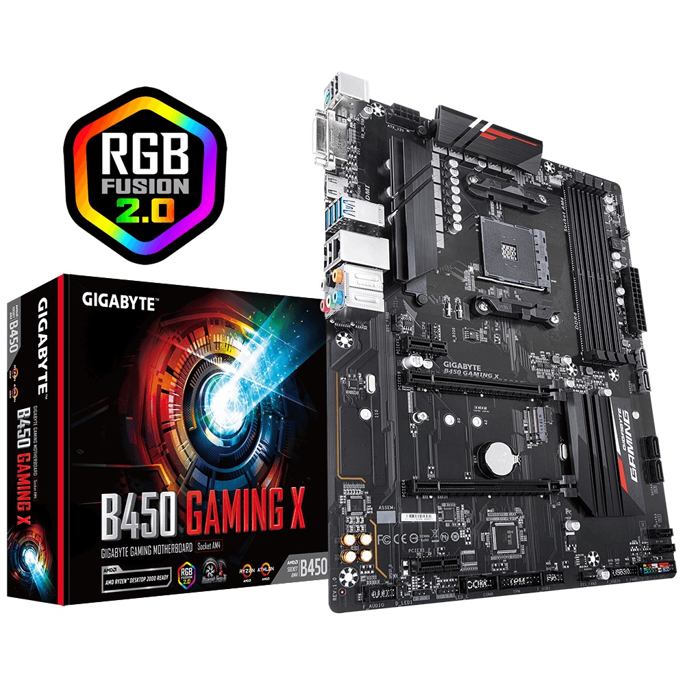 GIGABYTE B450 GAMING X DDR4 SATA3 M2 PCIe NVME HDMI DVI PCIe 16X v3.0 AM4 ATX