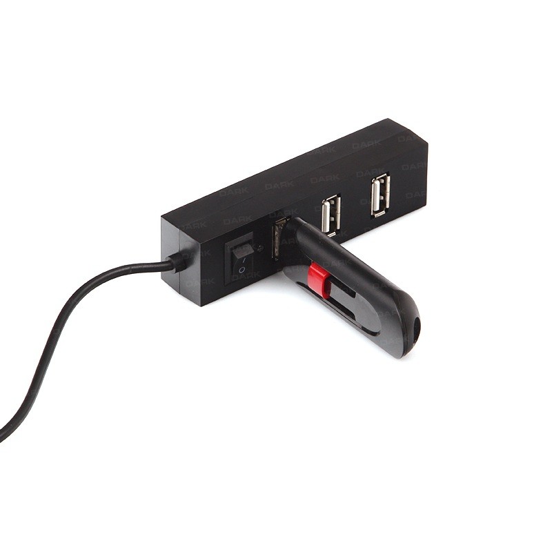 DARK DK AC USB241 4port USB 2.0 Siyah USB Çoklayıcı Hub Anahtarlı