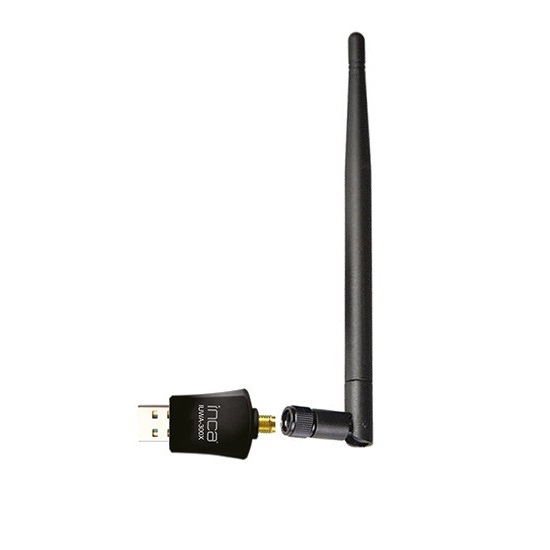 INCA 300mbps USB IUWA-300X Kablosuz Adaptör 1km mesafeli 2.4ghz 5dbi