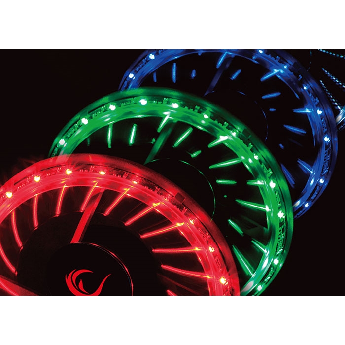 Rampage RB-K6 120*120*25mm RGB Kumandalı 4'lü Kasa Fan Seti