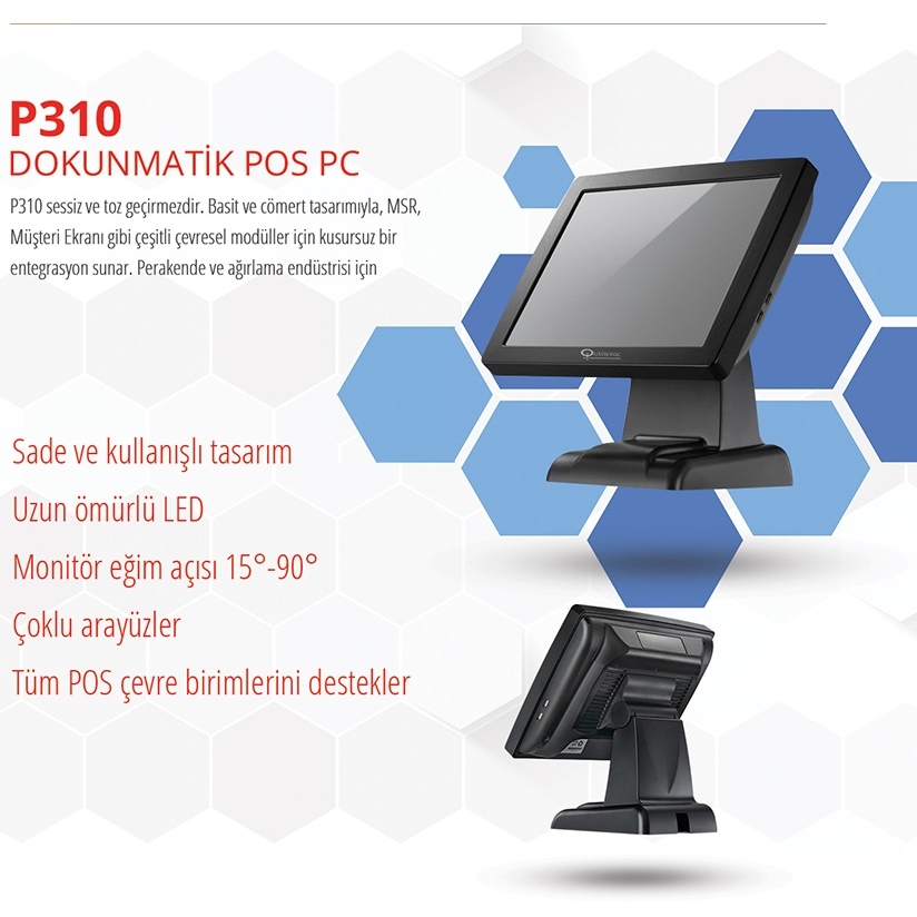 QUATRONIC P310 15" Dokunmatik J1900 2.0 4gb 64gb SSD FRD ÇİFT EKRAN