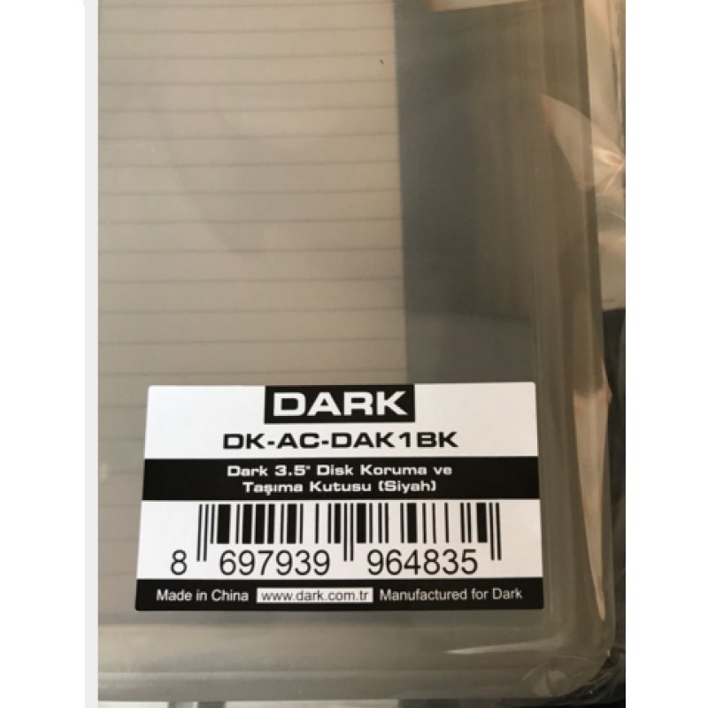 Dark 3.5" Disk Koruma ve Taşıma Kutusu (Siyah)