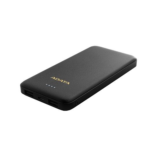 ADATA 10000mAh 37Wh+DC 5V /  2.0A Taşınabilir Şarj Cihazı Powerbank Siyah