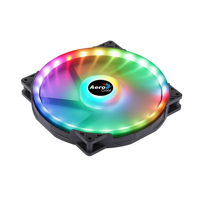 AEROCOOL 140mm DUO20 AE-CFDUO20 RGB 4pin SİYAH KASA FANI