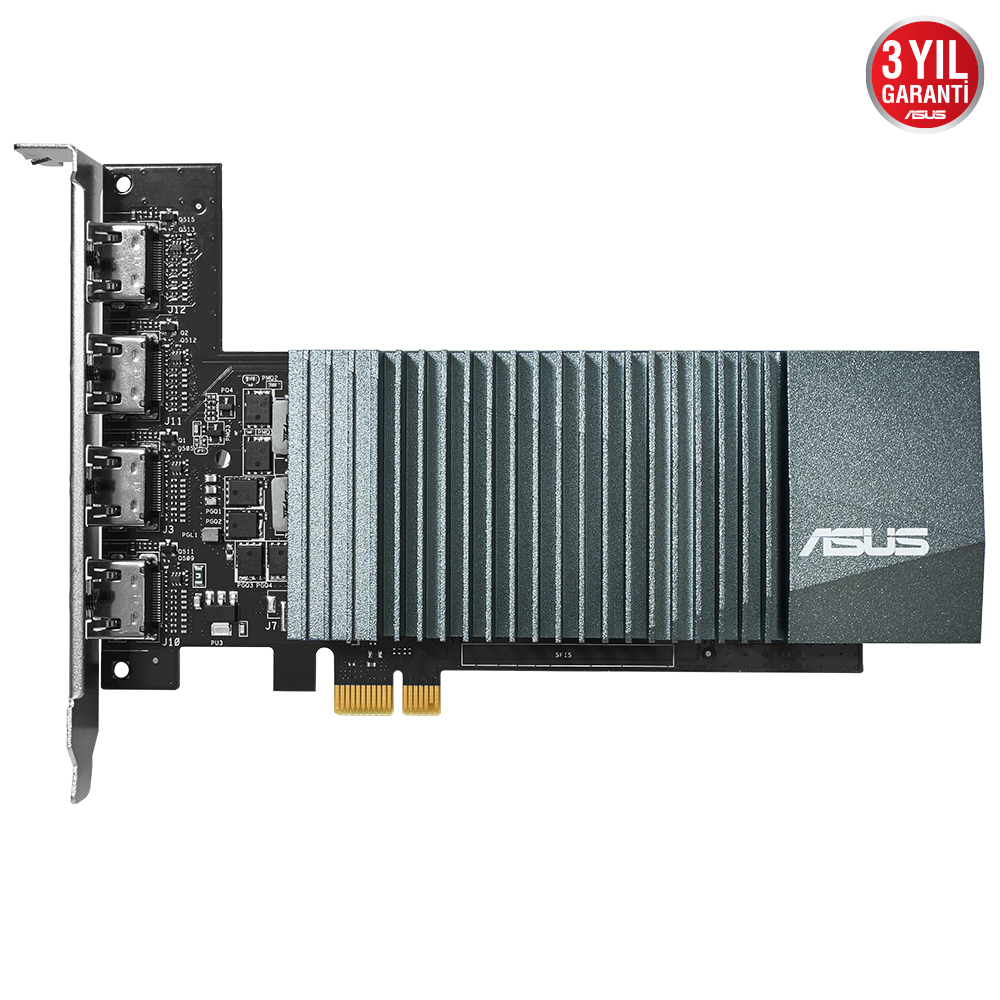 ASUS GT710 2GB GT710-4H-SL-2GD5 GDDR5 64bit 4X HDMI PCIe 16X v2.0 Low Profile,Fansız